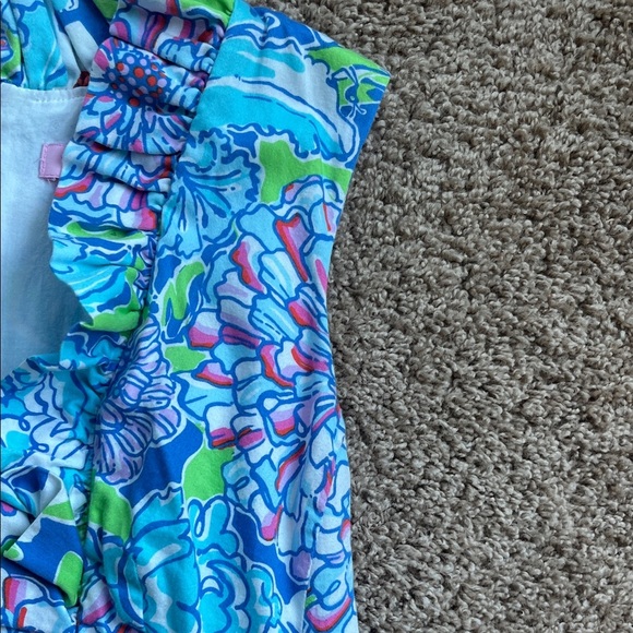 Lilly Pulitzer Blue and Pink Floral Mini Dress - Picture 3 of 9